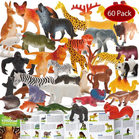 safari jungle animal toy set realistic wild kids figure animals playset  piece  ebay