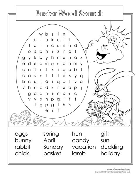 printable easter word search tims printables