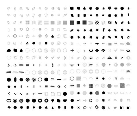set  black abstract shapes  vector art  vecteezy