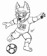 Colorir Copa Mascote Neymar Mascota Desenhos Inktober 21th Zabivaka Furry Fútbol Siberiano sketch template