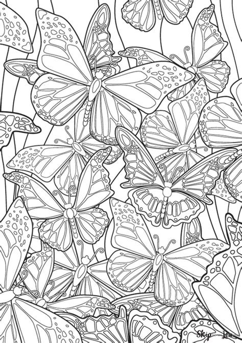 easy butterfly coloring pages  adults full grown journal pictures