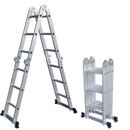 ft aluminum multi purpose folding ladder  lbs folding ladder
