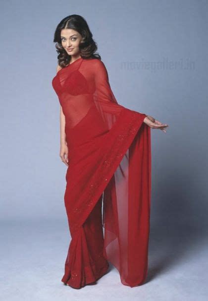 Celebrity News Aishwarya Rai Red Saree Hot Stills