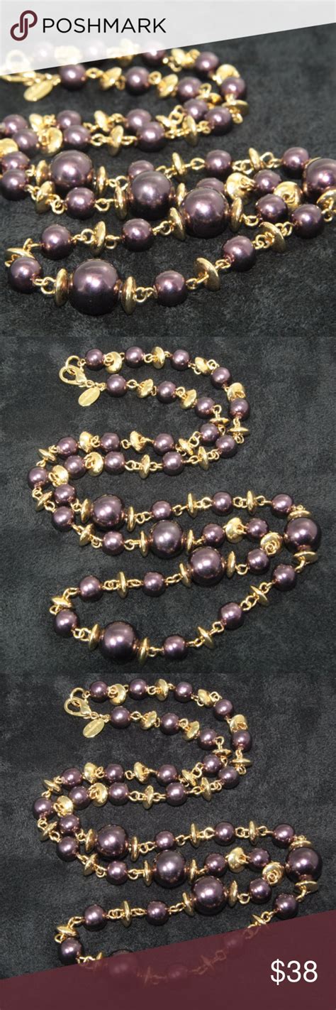 Nwot Worthington Necklace Jewelry Purple Pearl Worthington