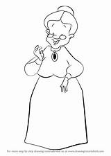 Granny Looney Draw Tunes Drawing Step Cartoon sketch template