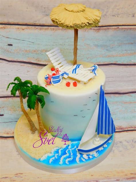 Beach Cake Byrdie Girl Custom Cakes Artofit