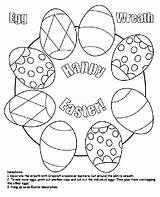 Easter Wreath Egg Coloring Crayola Cut Pages Print Color Printable Eggs Crayons School Au Popular sketch template