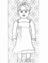 Girl Doll American Coloring Pages Getcolorings sketch template