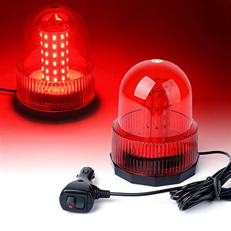xprite super bright red rotating revolving led beacon strobe lightwith magnetic mount leds