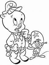 Looney Coloring Tunes Pages Porky Pig Cartoon Baby Printable Color Kids Characters Speedy Book Print Toons Gonzalez Cartoons Bunny Friend sketch template