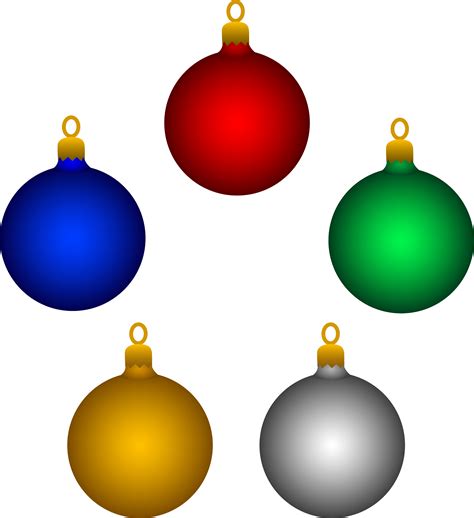 shiny christmas tree ornaments  clip art