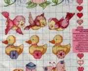 monogramas em ponto cruz bordados fitas cultura mix