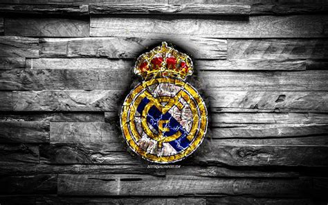 Download Wallpapers Real Madrid Cf Burning Logo