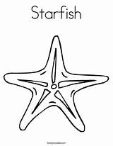 Starfish Coloring Star Sea Template Drawing Print Fish Outline Twistynoodle Ll Block Noodle Twisty Tracing sketch template