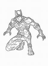 Panther Schwarzer Superheld sketch template