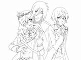 Butler Ciel Sebastian Alois Lineart sketch template