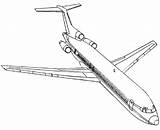 Aircraft Vliegtuig Airline Kleurplaten sketch template