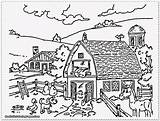 Farm Coloring Pages Printable Animals Color Print sketch template