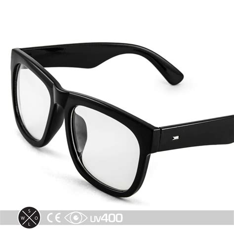 thick rimmed large frame nerd clear glasses sunglasses geek trendy