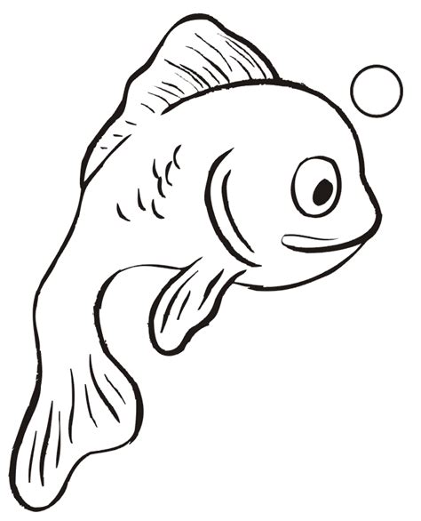 goldfish coloring pages clipart