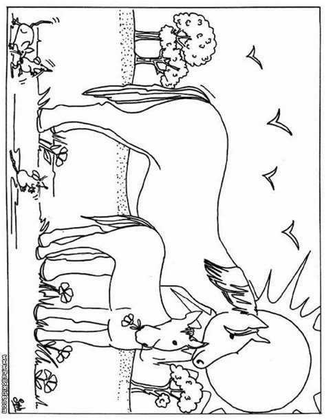 horse coloring pages mare  foal