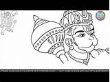 Hanuman Drawing Lord sketch template