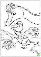 Dinokids Train Coloring Dino Close sketch template
