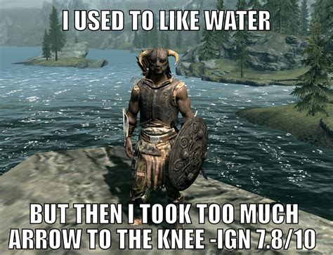 water arrow   knee   water   meme