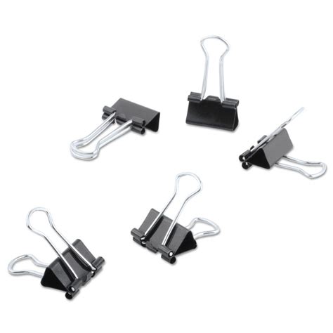 universal binder clip  pack black silver color plastic steel