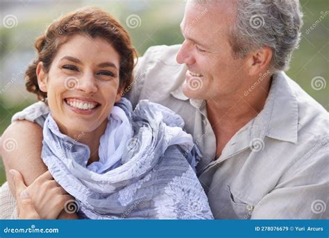 Life Is All About Love And Laughter A Mature Couple Having Fun While
