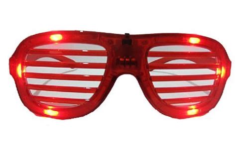 amazoncom red led led slotted sunglasses great  raves  parties  dstereo glasses toys