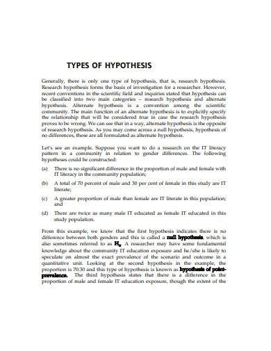 hypothesis   research paper concept  statistical