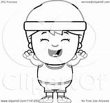 Fitness Cartoon Cheering Gym Boy Happy Coloring Clipart Thoman Cory Outlined Vector Regarding Notes sketch template