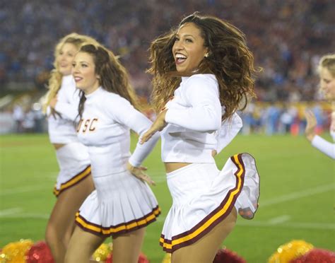 Usc Cheerleader Gets Destroyed On Hit By Player Video