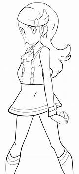 Pokemon Trainer Female Ace Deviantart Drawings sketch template