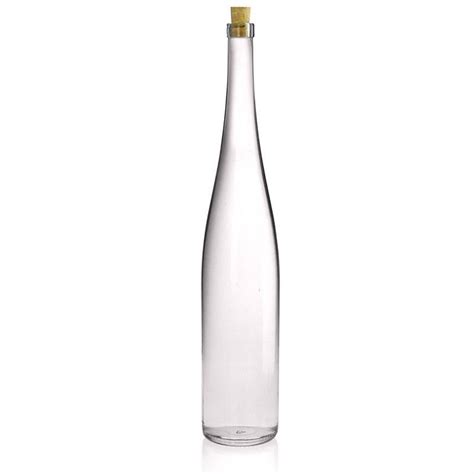 1500ml Clear Glass Wine Bottle Rhein Shaped World Of