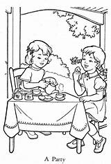 Coloring Pages Vintage Book Sunbonnet Choose Board Sue Hand Books sketch template
