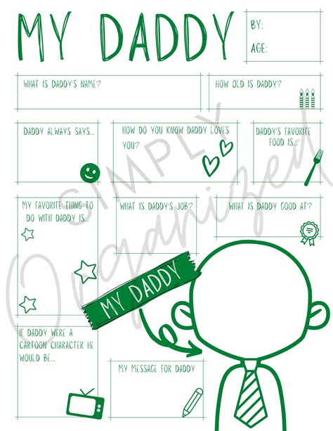 daddy fathers day fill  blanks interview qa etsy