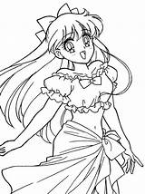 Coloring Pages Venus Force Glitter Mars Sailor Moon Printable Cute Colouring Anime Bruno Color Manga Aino Minako Print Drawings Choose sketch template