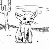Fox Desert Coloring Pages Thin Netart sketch template