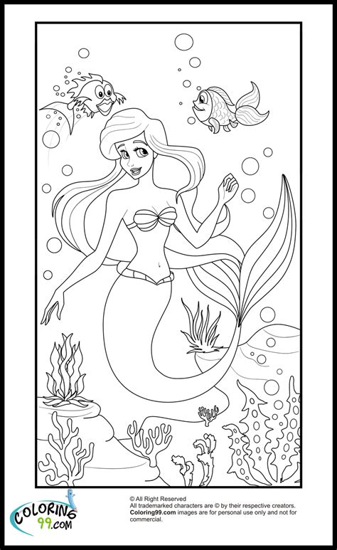 disney princess ariel coloring pages team colors