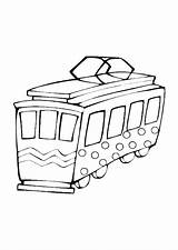 Tram Colorare Malvorlage Tren Juguete Speelgoed Trams Disegni Giocattolo Jouer Tramway Schoolplaten Educolor Große Educima Grote Scarica sketch template