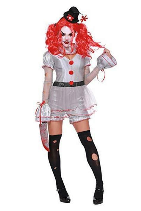 dreamgirl wicked clown it pennywise sexy adult womens halloween costume
