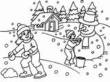 Winter Coloring Pages Printable Snow Print sketch template