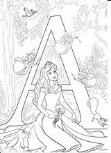 Disney Alphabet Coloring Pages Sheets Letters Color Printable Coloriage Princess Letter Dessin Colorier Kids Abc Imprimer Aurora Adulte Colouring Princesas sketch template