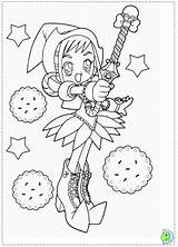 Coloring Doremi Pages Magical Dinokids Cute Ojamajo Close sketch template
