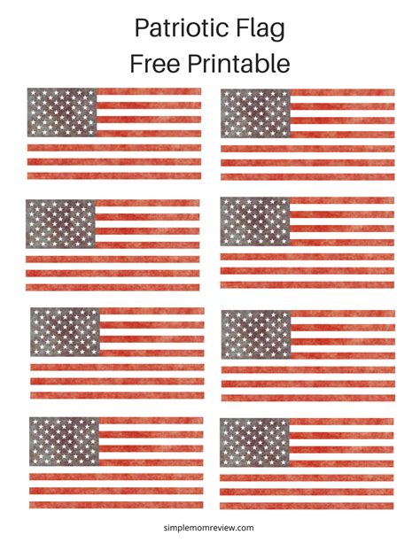 patriotic flag  printable simple mom review