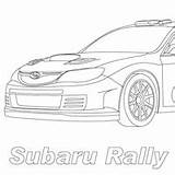 Subaru Coloring Rally sketch template