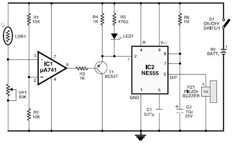 light fence circuit electronic electronic schematic diagram