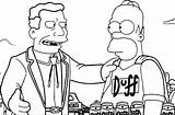 Duff Simpsons Wecoloringpage sketch template